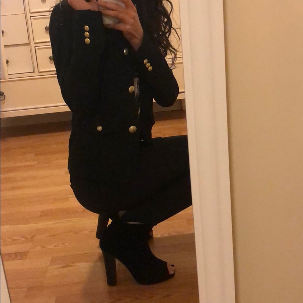 Express Black Blazer Gold Buttons XS